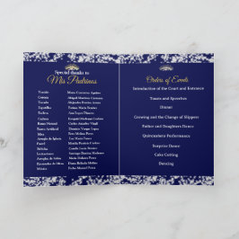 Programa Elegante Marinho Silver Quinceañera Espanhol