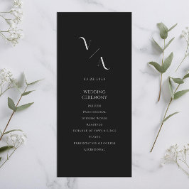 Programa Elegante Moderno de Casamento Minimalista