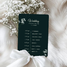 Programa Elegante Respiro de Bebê Verde Esmeralda Casamento