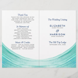 Programa Elegante Turquoise Tides Beach Weding Pro