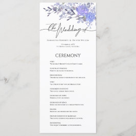 Programa Elegante Vintage Floral Weding
