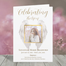 Elegante Wings Memorial Service Foto Funeral