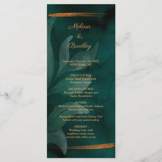 programa emerald green moderno e folhas (Frente)