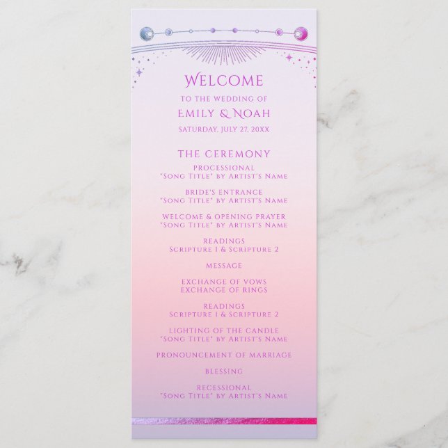 Programa Espaço Místico da Astronomia da Lua Solar Rosa-Ros (Frente)