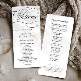 Programa Eterno de caligrafia moderna casamento branco pret