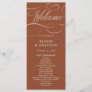 Programa Eterno de Caligrafia Moderna Terracotta Wedding