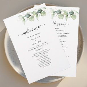 Programa Eucalyptus Botanical Greenery Weding Prog