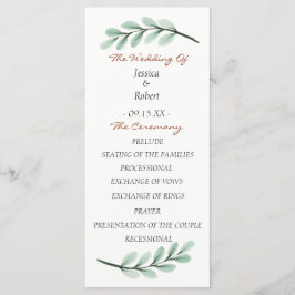 Programa Eucalyptus Branch Wedding