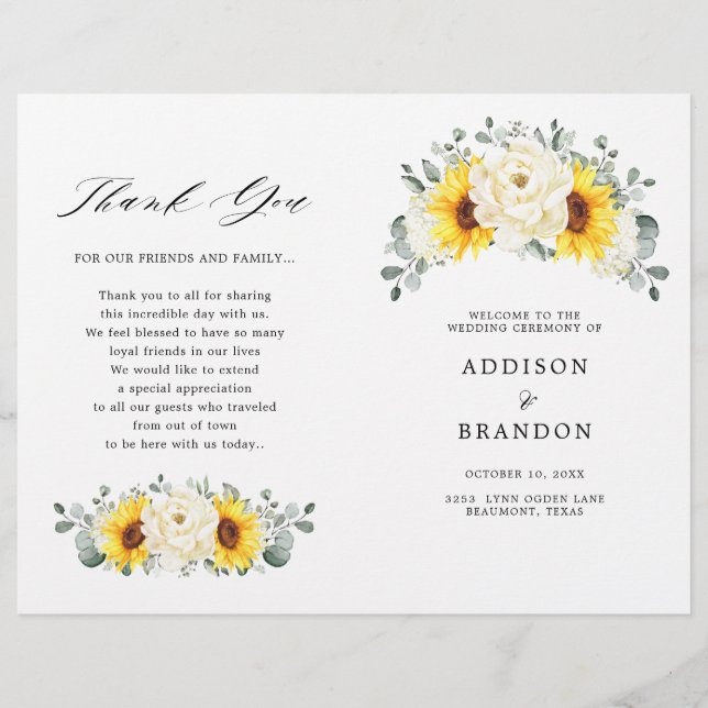 Programa Eucalyptus Floral, Peony e Sunflower (Frente)