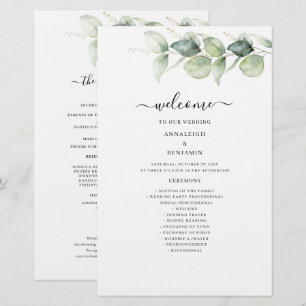 Programa Eucalyptus Greenery Foliage Wedding
