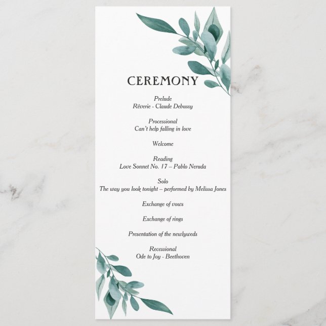 Programa Eucalyptus Greenery Frame Verde Azul Preto (Frente)