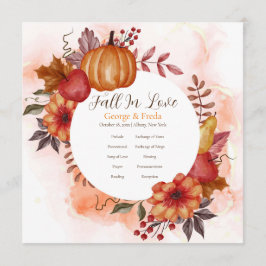 Programa Fall In Love Autumn Pumpkin Weding Program