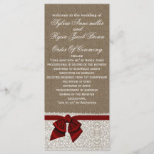 Programa FAUX Burlap e Red Lace Wedding
