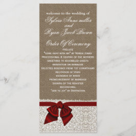 Programa FAUX Burlap e Red Lace Wedding