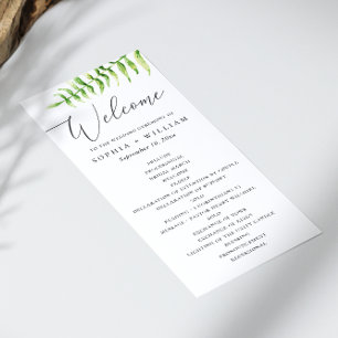 Programa Fern de aquarela. Casamento de guião botânico em W