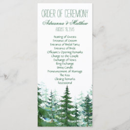Programa Fir Tree Weding Order of Ceremony
