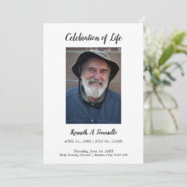 Programa Flat de Foto Funeral de Ordem de Serviço Clássica