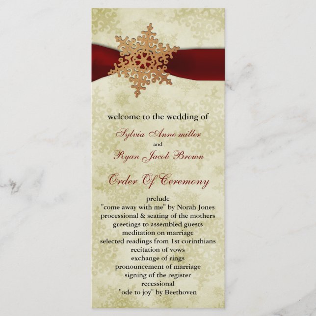 Programa Flocos de neve russos vermelhos, (Frente)