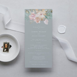 Programa Florais Rustic Watercolor no Casamento Verde Sage