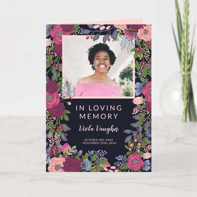 Programa floral bonito do funeral da foto (Frente)