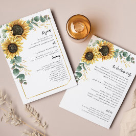 Programa Floral de Casamento de Girassol