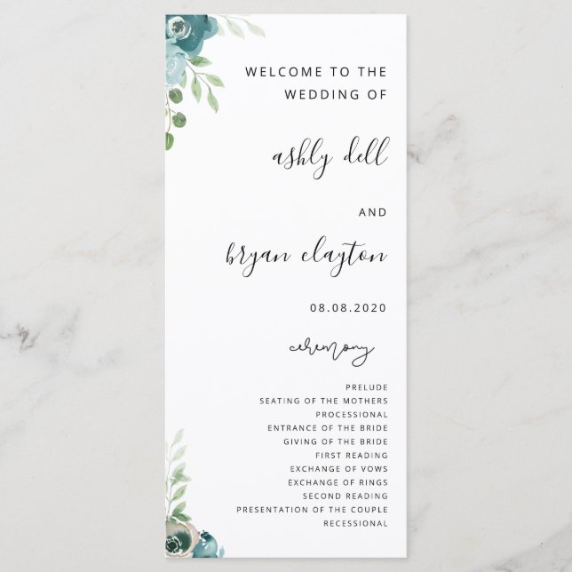 Programa Floral de Dusty Bule (Frente)