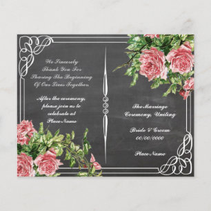 programa floral do casamento do quadro
