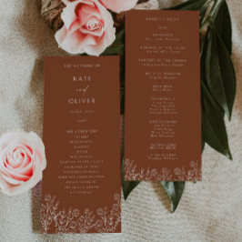 Programa Floral Terracotta Burnt Orange Wedding