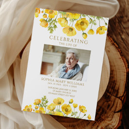 Programa Flores Amarelas Ordem Funeral de Serviço