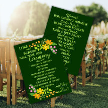 Flores Brilhantes no Casamento Verde Profundo