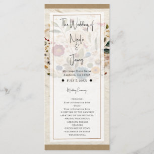 Programa Flores Prensadas de Jardim Caprichoso Casamento Bo