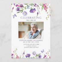 Flores Roxas Ordem Funerária de Serviço