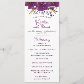 Programa Flores Roxas Vibrantes e Casamento Dourado com Lum