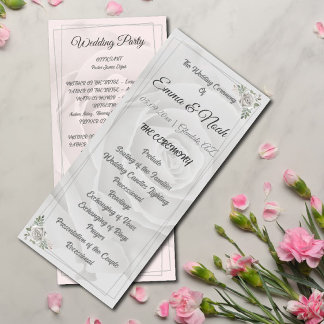 Programa Flores Rustic Dusty White Roses Flat Program