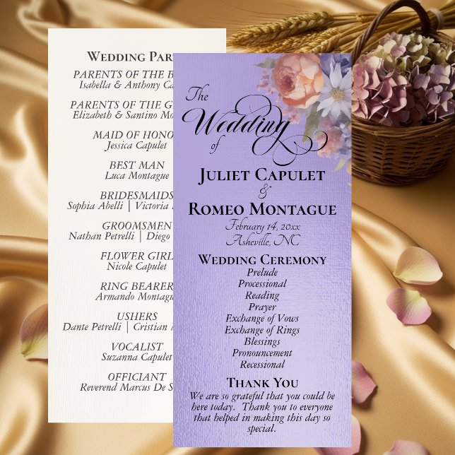 Programa Flores Silvestres em Aquarela - Casamento Lilás Az (Criador carregado)