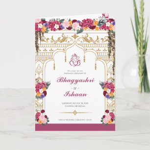 Programa Flores tropicais e Folhas da Cerimônia Hindu de Ca