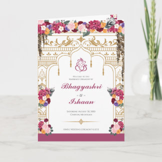 Programa Flores tropicais e Folhas da Cerimônia Hindu de Ca