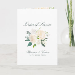 Programa Folheto de Casamento dos Sonhos de Marfim