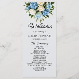 Programa Folheto de Cerimônia de Casamento Personalizado co