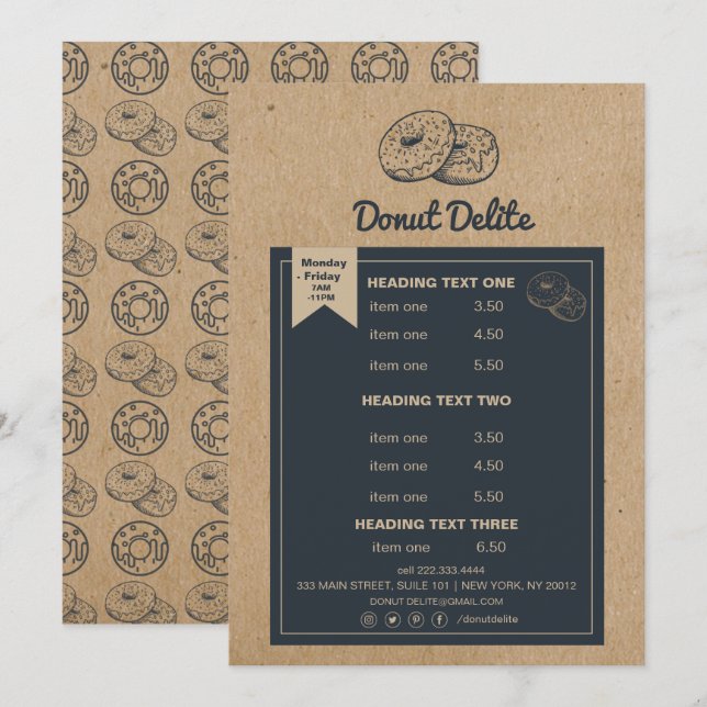 Programa Folheto de rosquinha de papel de artesanato (Frente/Verso)