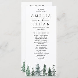 Programa Forest Wintre Watercolor Wedding