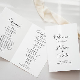 Programa Formal de Casamento de Caligrafia