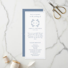 Programa Formal de Casamento de Vintage Periwinkle