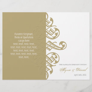 Programa formal do casamento do ornamento das