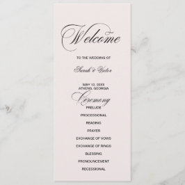 Programa Formal Elegant double side program card 