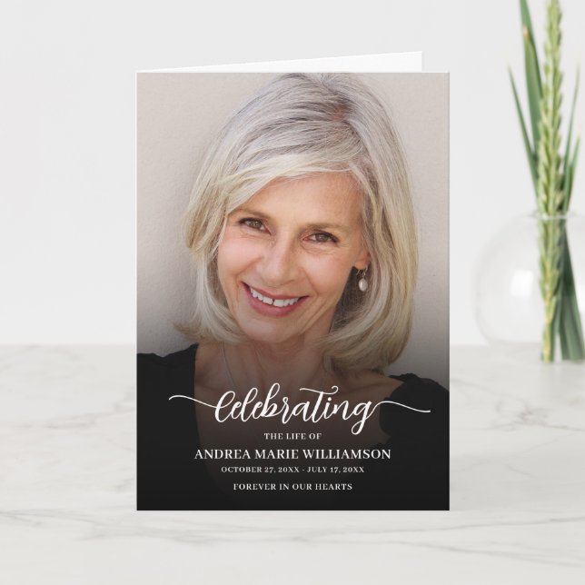 Programa Foto da Ordem de Serviço Obituária Funeral (Frente)