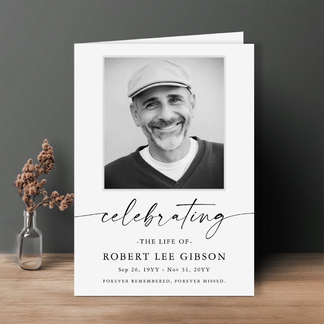 Programa Foto de Ordem de Serviço Obituária Funeral Elegant (Criador carregado)