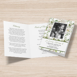 Programa Foto do Elegante Floral Funeral Order Service