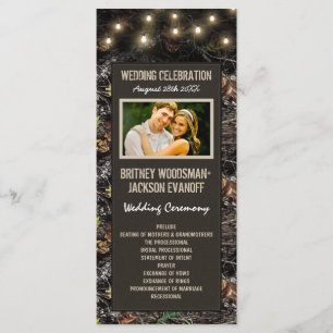 Programa FotoString Lights + Camo Wedding Programs
