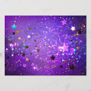 Programa Fundo de folhas roxas com estrelas